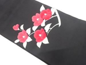 アンティーク　椿模様織り出し名古屋帯（着用可）